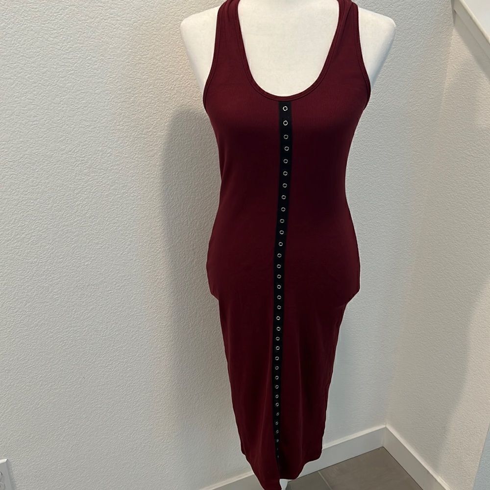 Ribbed Racerback midi dress